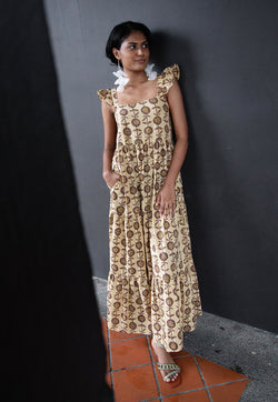 Indii Breeze Amalie Frill Maxi Dress - Bhura Dahlia