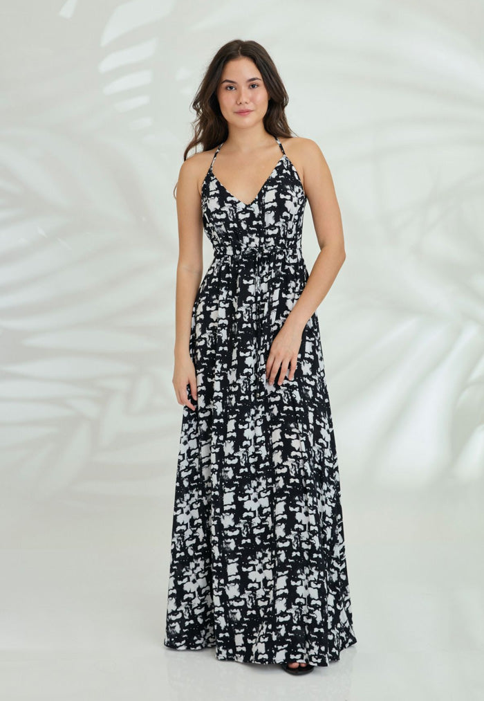 Indii Breeze Boho Maxi Dress - Storm