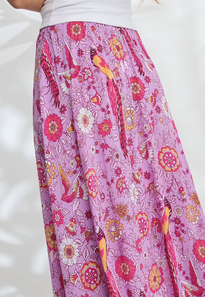 Indii Breeze Channy Maxi Skirt - Birdie Pink