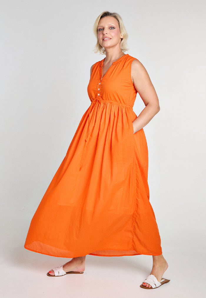 Indii Breeze Isabel Tie Dress - Narangi