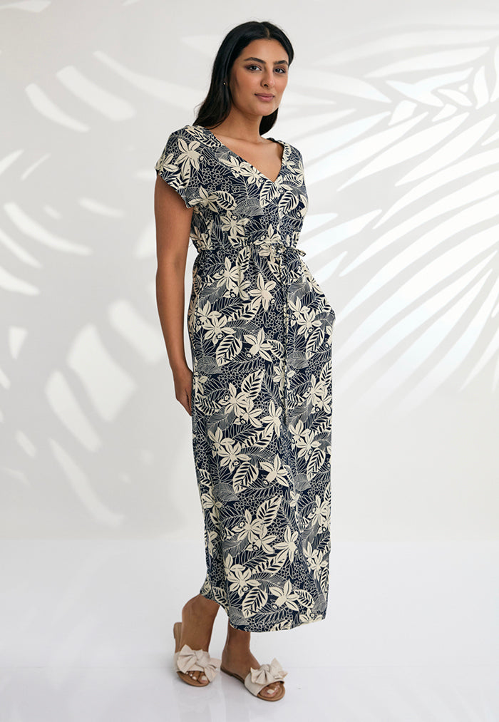 Indii Breeze Mia Tie Dress - Abigail Navy