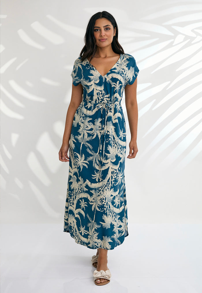 Indii Breeze Mia Tie Dress - Indy Teal