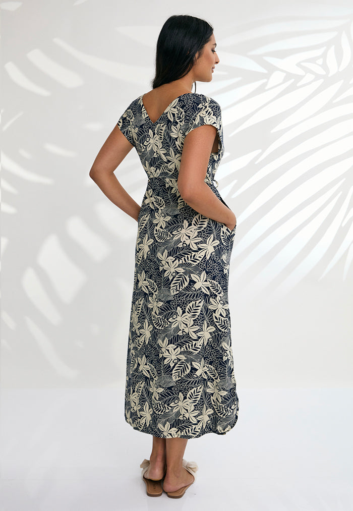 Indii Breeze Mia Tie Dress - Abigail Navy