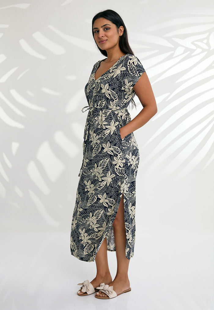 Indii Breeze Mia Tie Dress - Abigail Navy