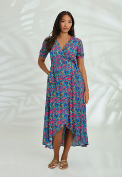 Indii Breeze Renae Wrap Maxi Dress - Meadow Green