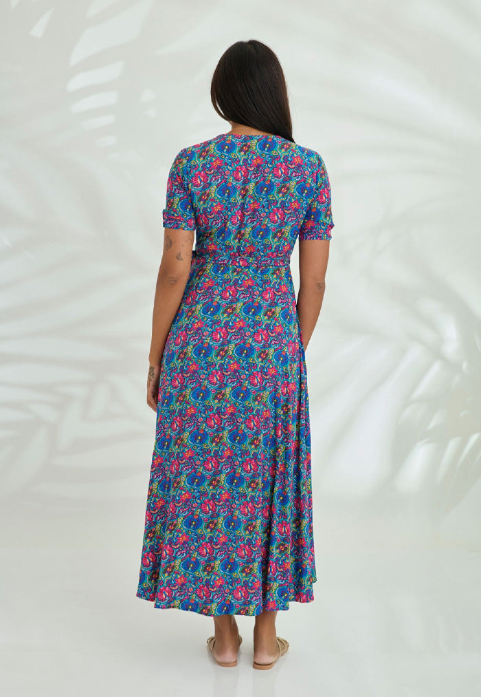 Indii Breeze Renae Wrap Maxi Dress - Meadow Green