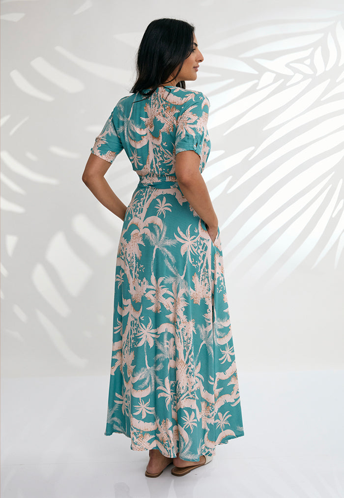 Indii Breeze Renae Wrap Maxi Dress - Indy Mint