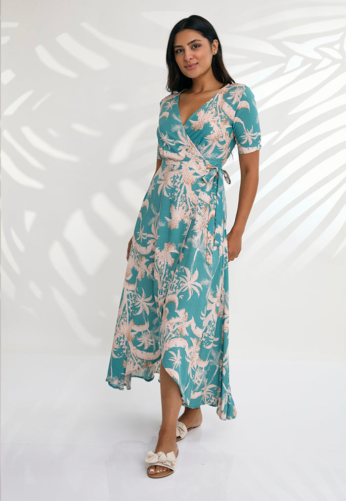 Indii Breeze Renae Wrap Maxi Dress - Indy Mint