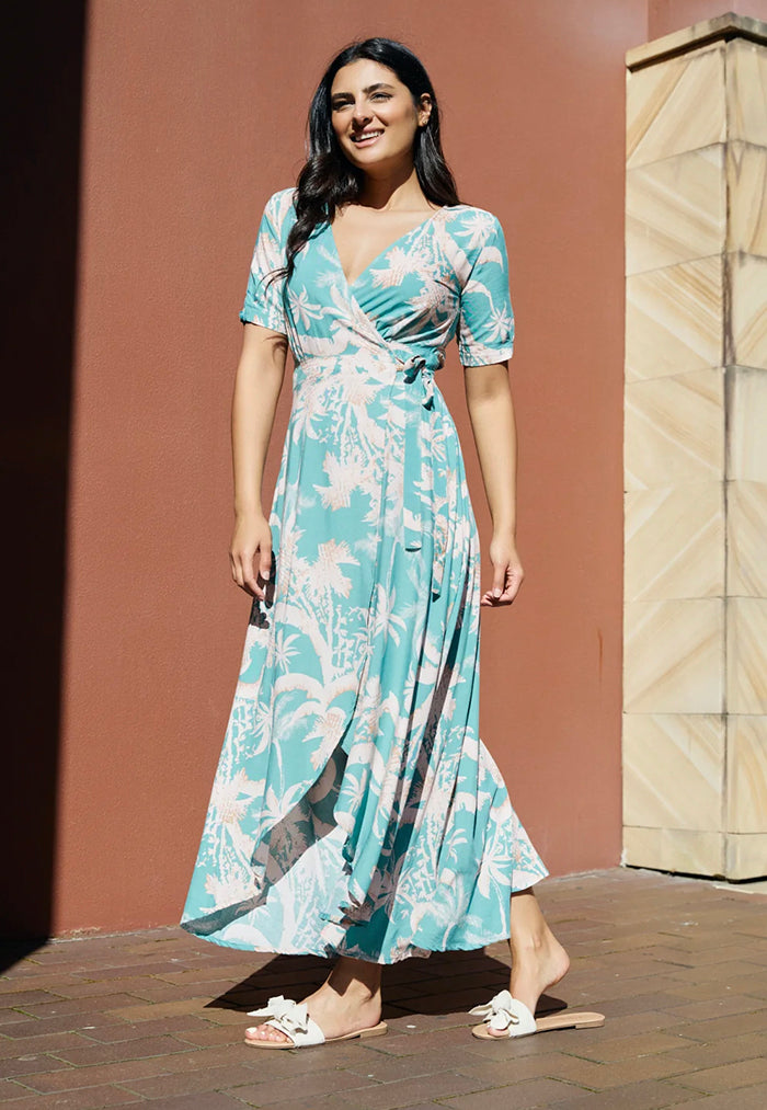 Indii Breeze Renae Wrap Maxi Dress - Indy Mint