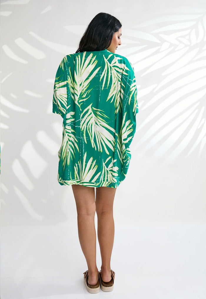 Indii Breeze Short Kimono - Maui Green