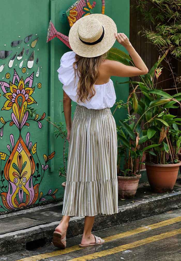 Indii Breeze Stella Skirt - Stripe Stone