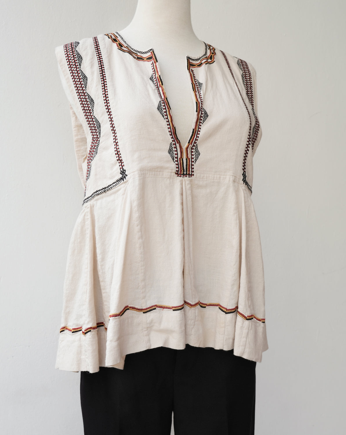 Thryfted Isabel Marant Etoile Embroidered Babydoll Top