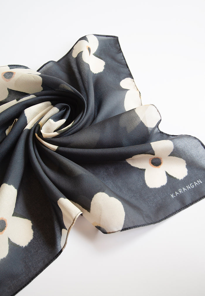 Karangan Mini Square Scarf/ Bandana - Mono Petal