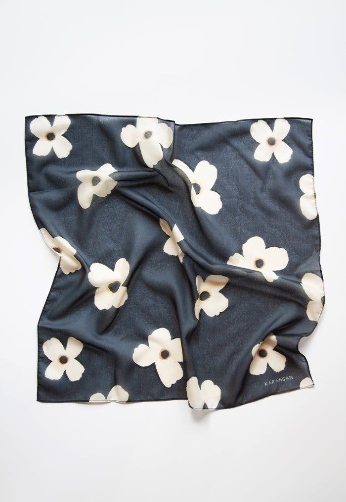 Karangan Mini Square Scarf/ Bandana - Mono Petal