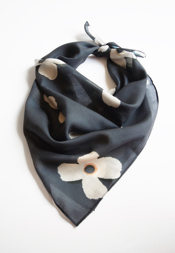 Karangan Mini Square Scarf/ Bandana - Mono Petal