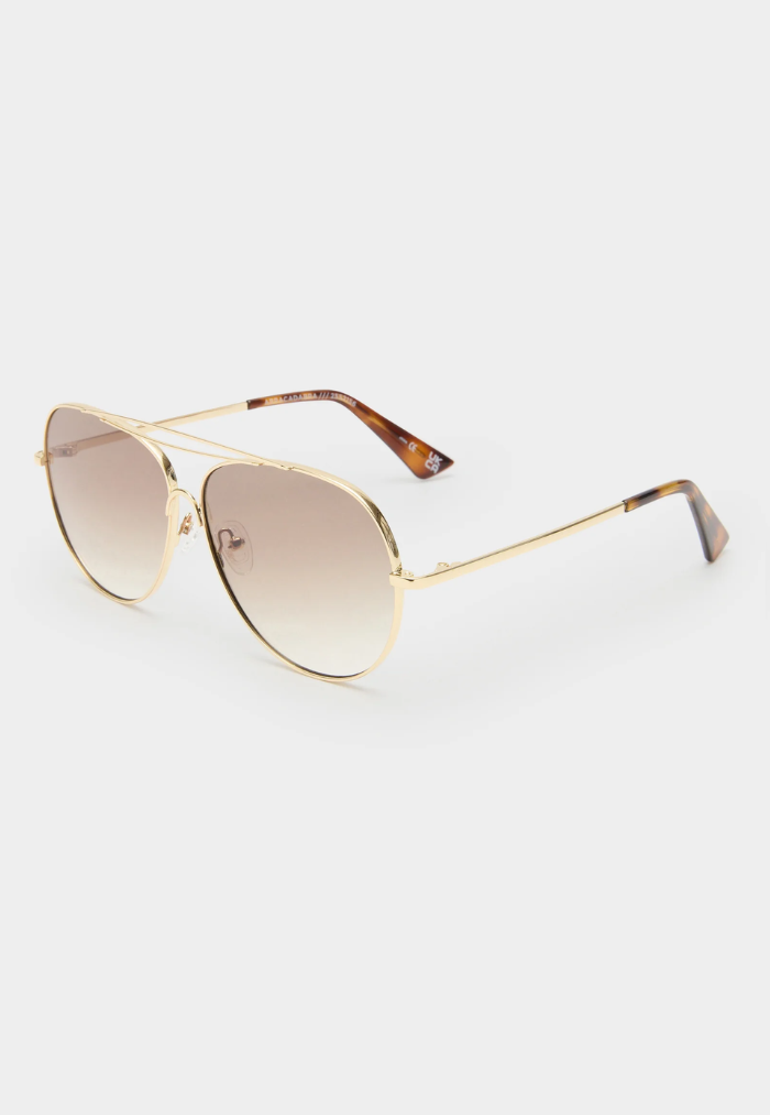 Le Specs Abracadabra Sunglasses - Bright Gold/Brown Grad