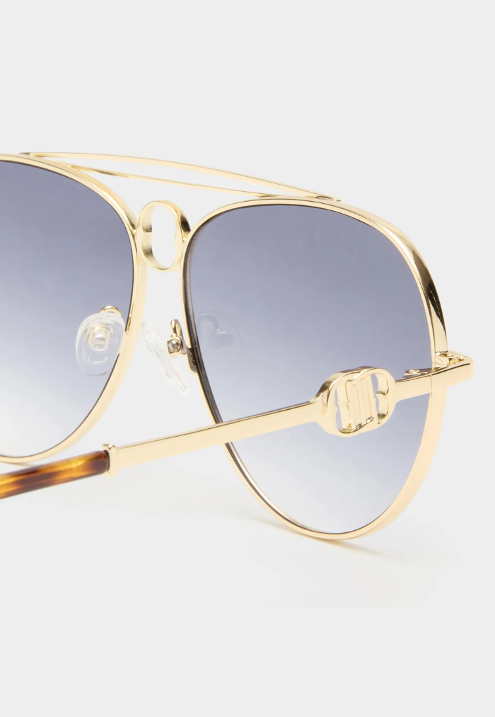 Le Specs Abracadabra Sunglasses - Bright Gold/Smoke Grad