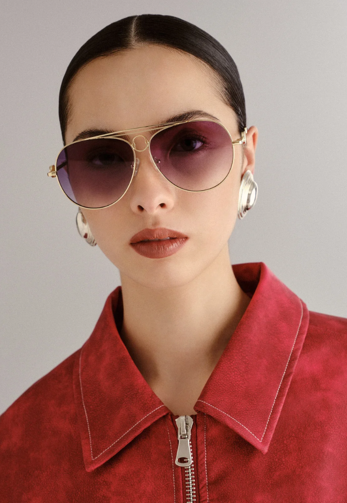 Le Specs Abracadabra Sunglasses - Bright Gold/Smoke Grad
