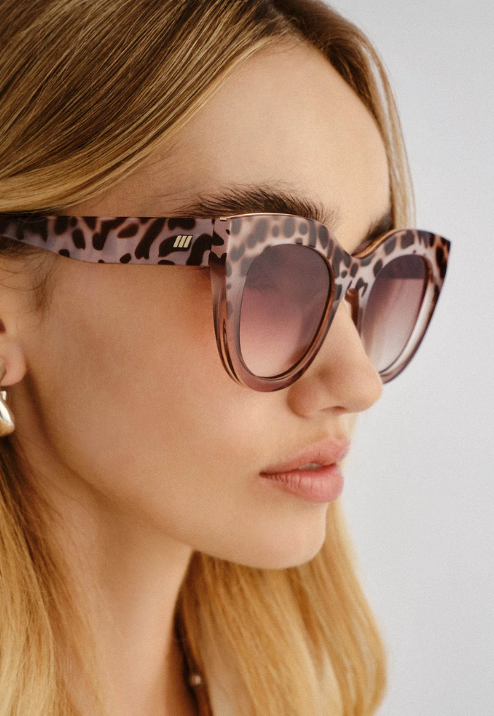 Le Specs Air Heart Sunglasses - Cookie Tort Mocha Splice