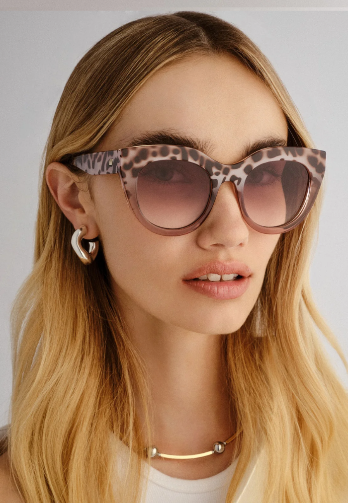 Le Specs Air Heart Sunglasses - Cookie Tort Mocha Splice