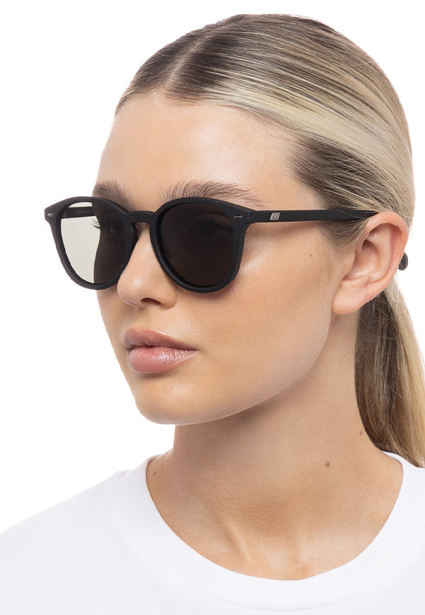 Le Specs Bandwagon Sunglasses - Black Rubber