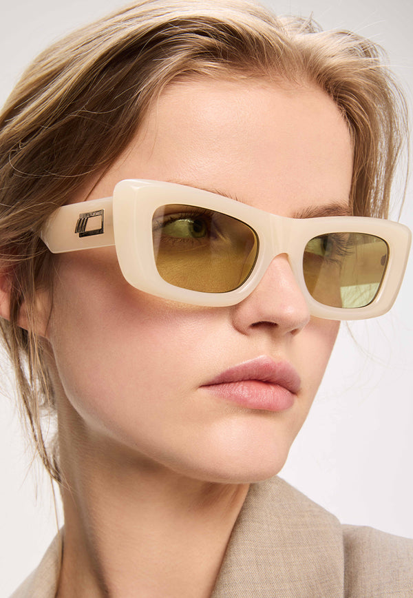 Le Specs Dopamine Sunglasses - Milky Almond