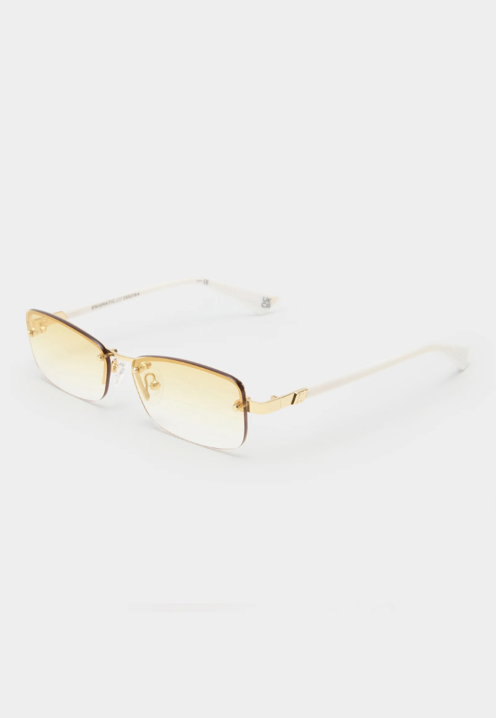 Le Specs Enigmatic Sunglasses - Gold/Ivory