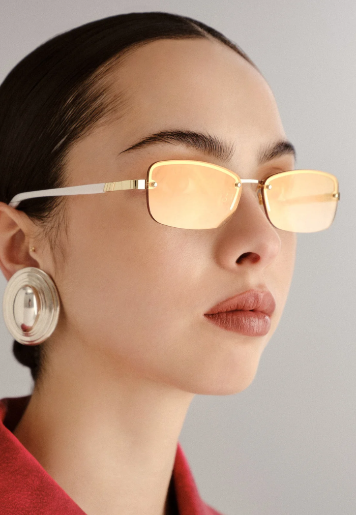 Le Specs Enigmatic Sunglasses - Gold/Ivory