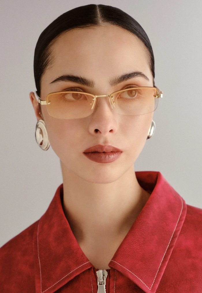 Le Specs Enigmatic Sunglasses - Gold/Ivory