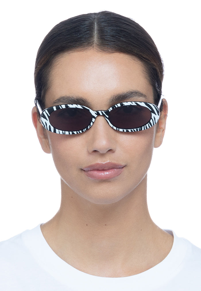 Le Specs Outta Love Sunglasses - White Tiger