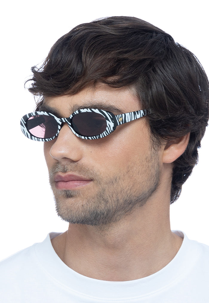 Le Specs Outta Love Sunglasses - White Tiger