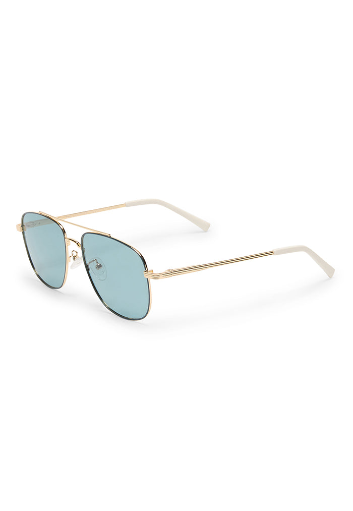 Le Specs The Charmer Sunglasses - Gold/Seafoam