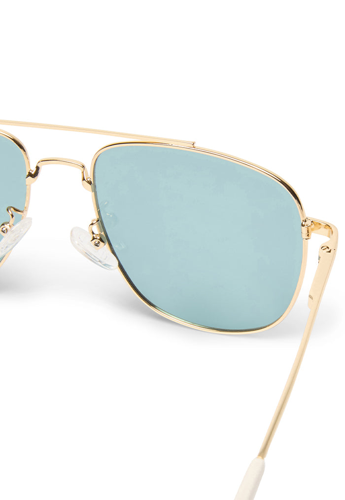 Le Specs The Charmer Sunglasses - Gold/Seafoam