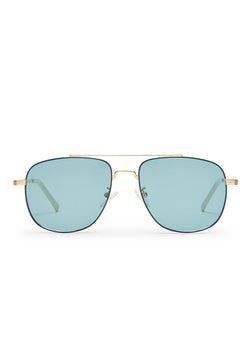 Le Specs The Charmer Sunglasses - Gold/Seafoam