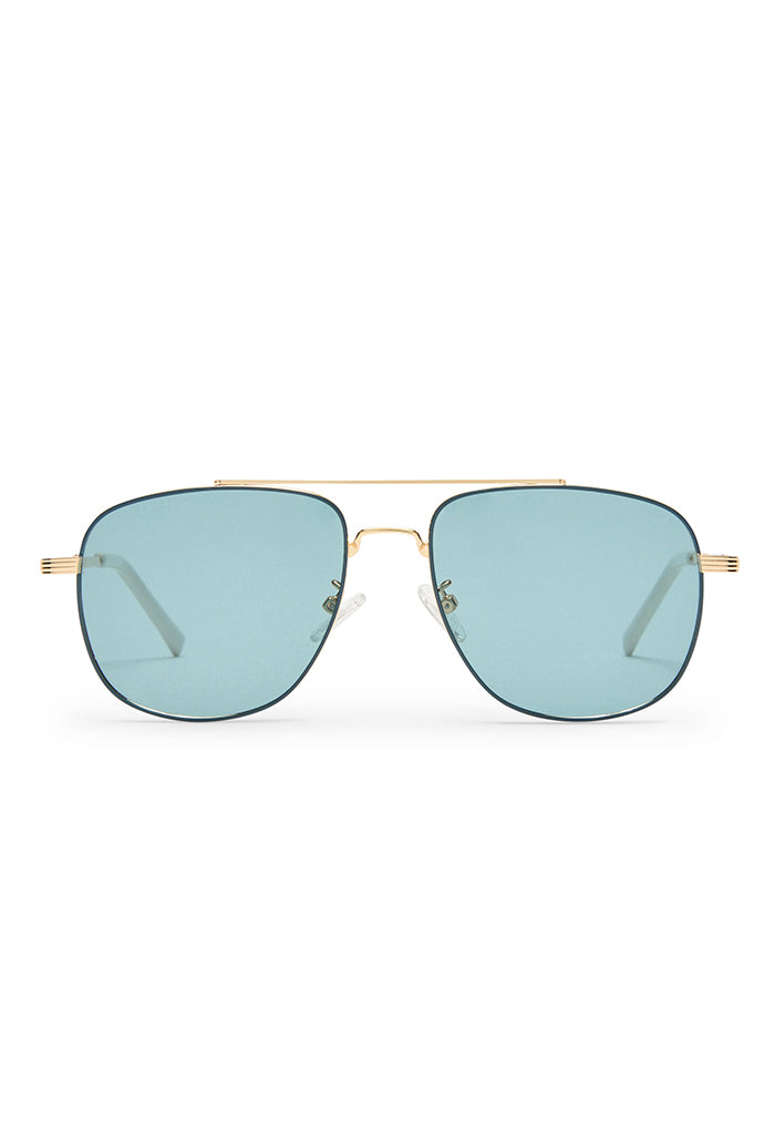 Le Specs The Charmer Sunglasses - Gold/Seafoam