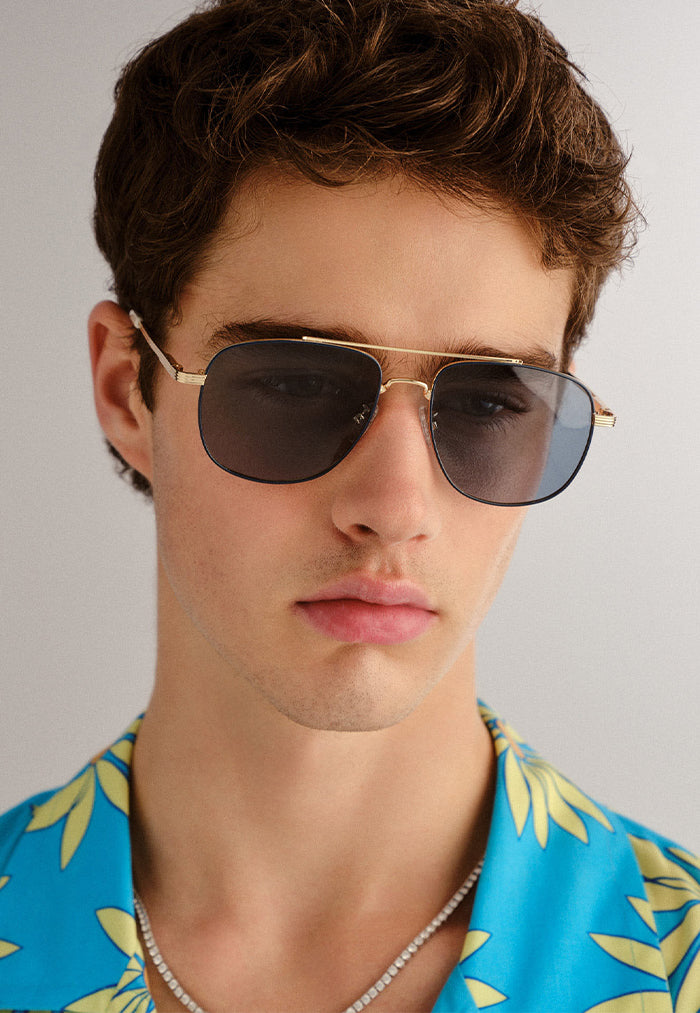 Le Specs The Charmer Sunglasses - Gold/Seafoam