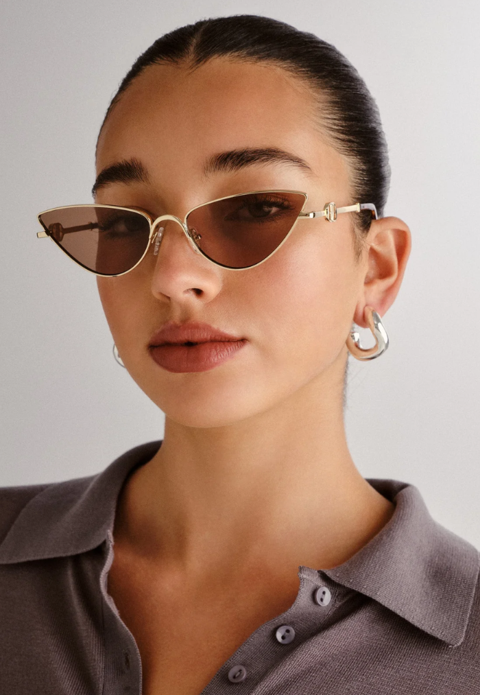 Le Specs The Soiree Sunglasses - Bright Gold