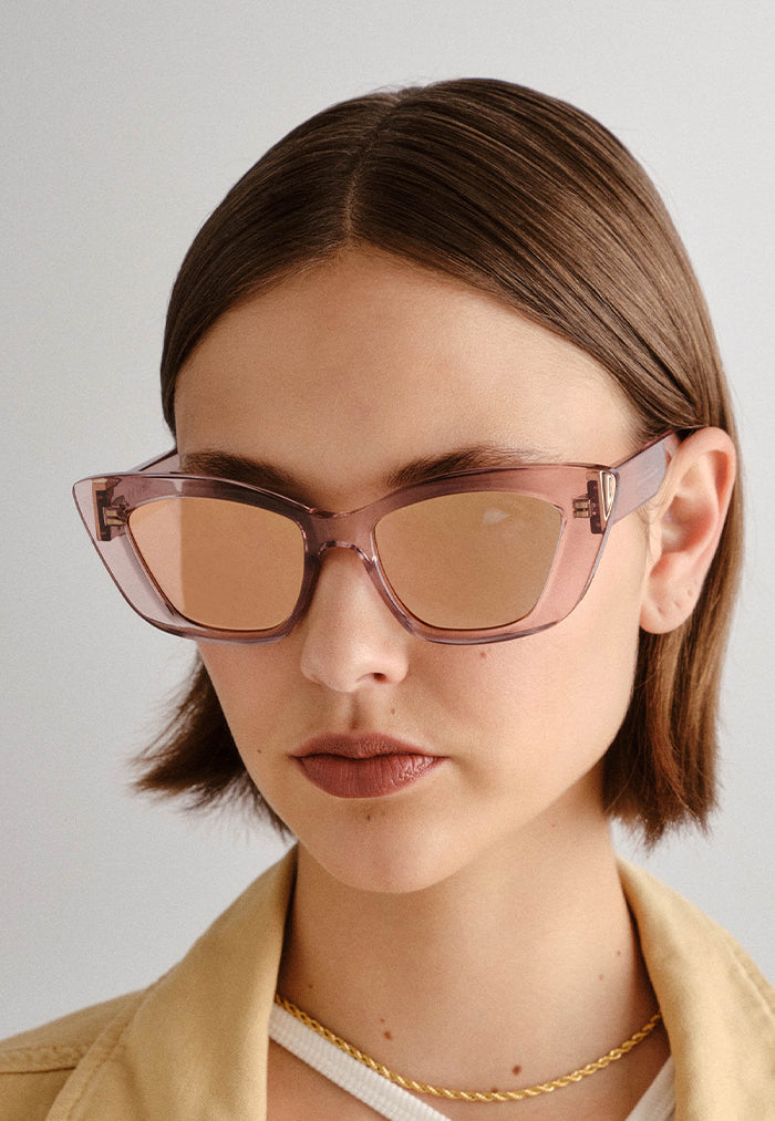 Le Specs Tranquil Turmoil Sunglasses - Rose Quartz