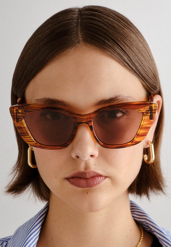 Le Specs Tranquil Turmoil Sunglasses - Woodstripe