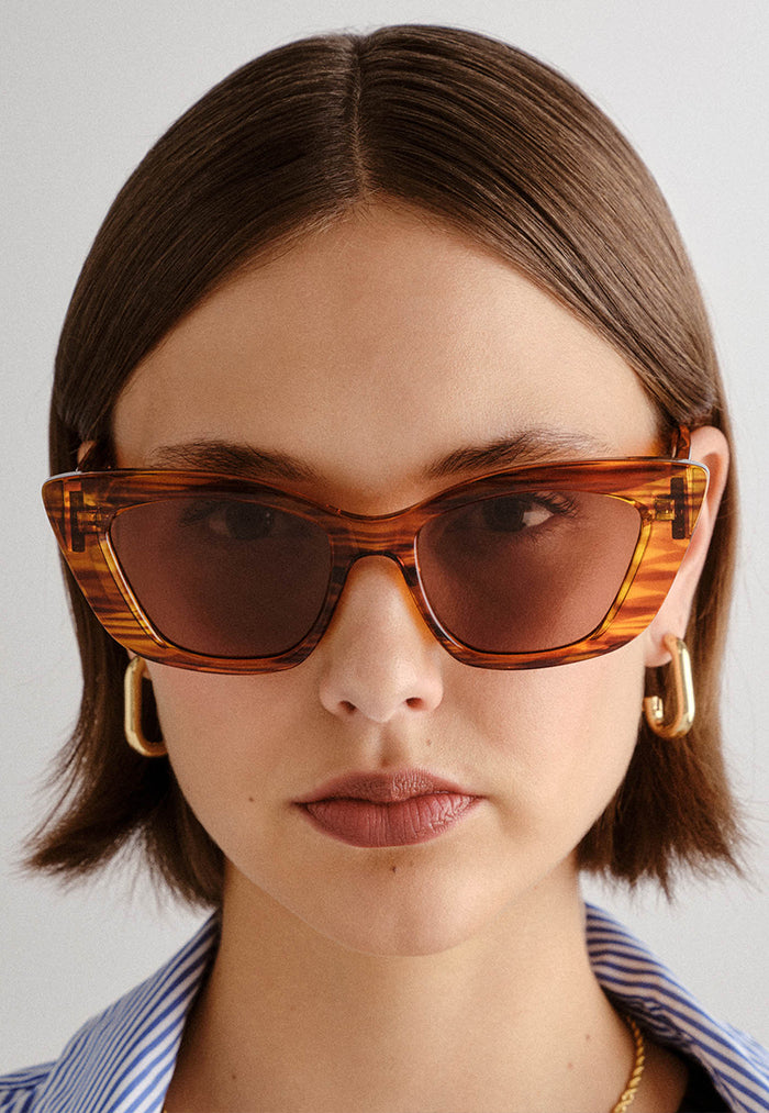 Le Specs Tranquil Turmoil Sunglasses - Woodstripe