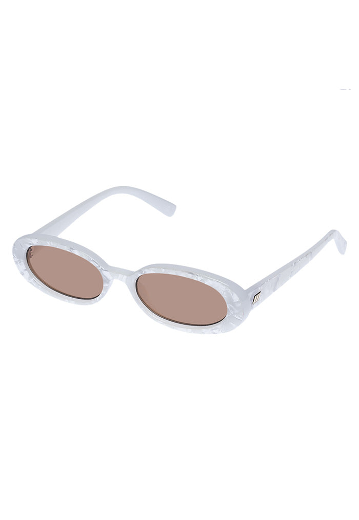 Le Specs Outta Love Sunglasses - White Marble