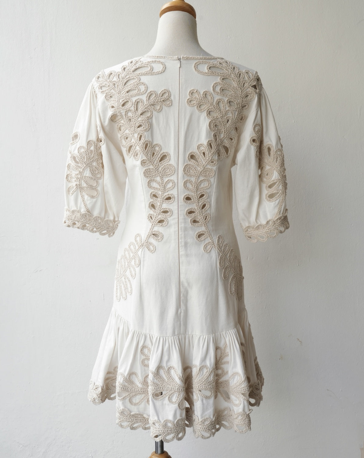 Pre-Loved Maje Embroidered Frill Mini Dress