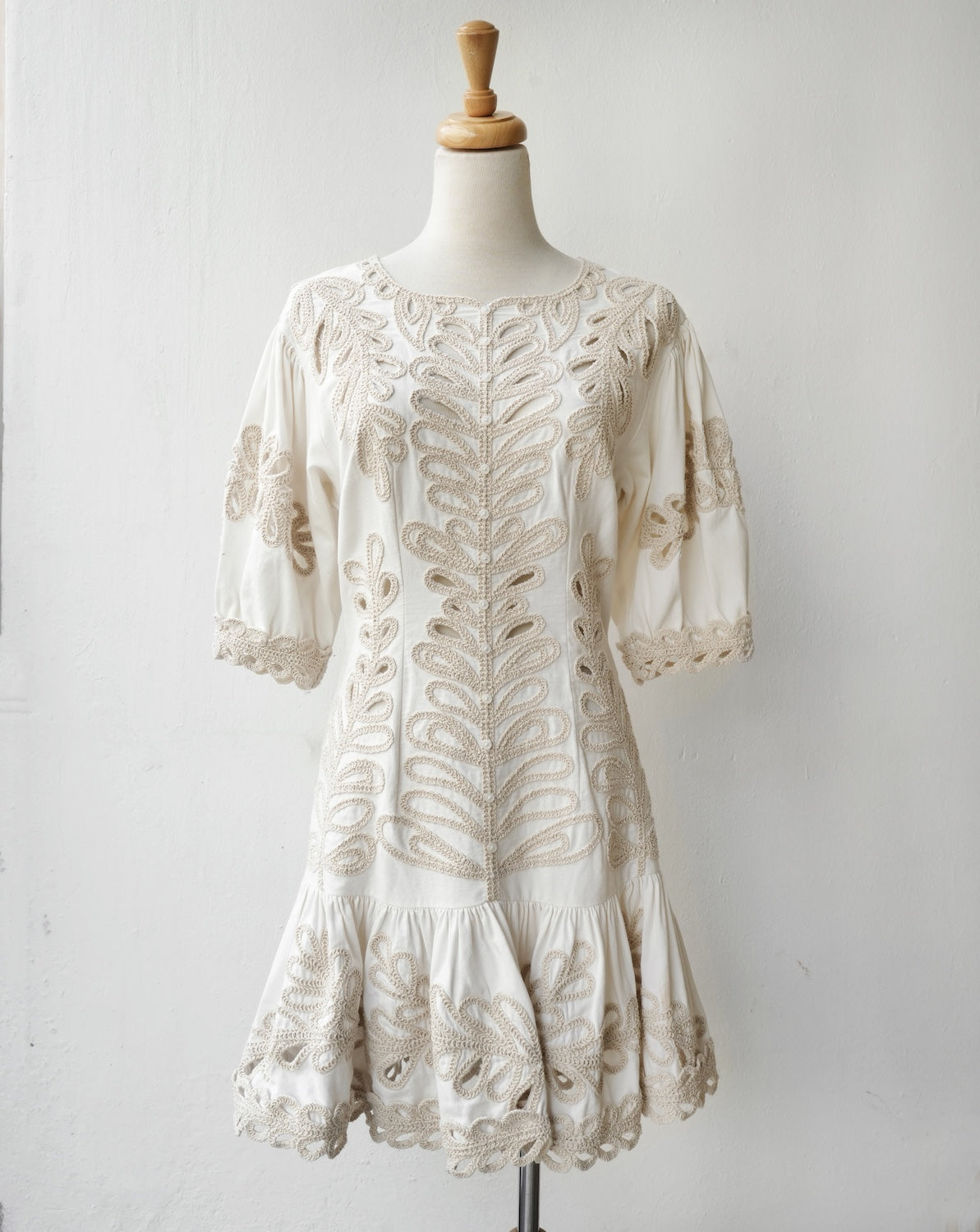 Pre-Loved Maje Embroidered Frill Mini Dress