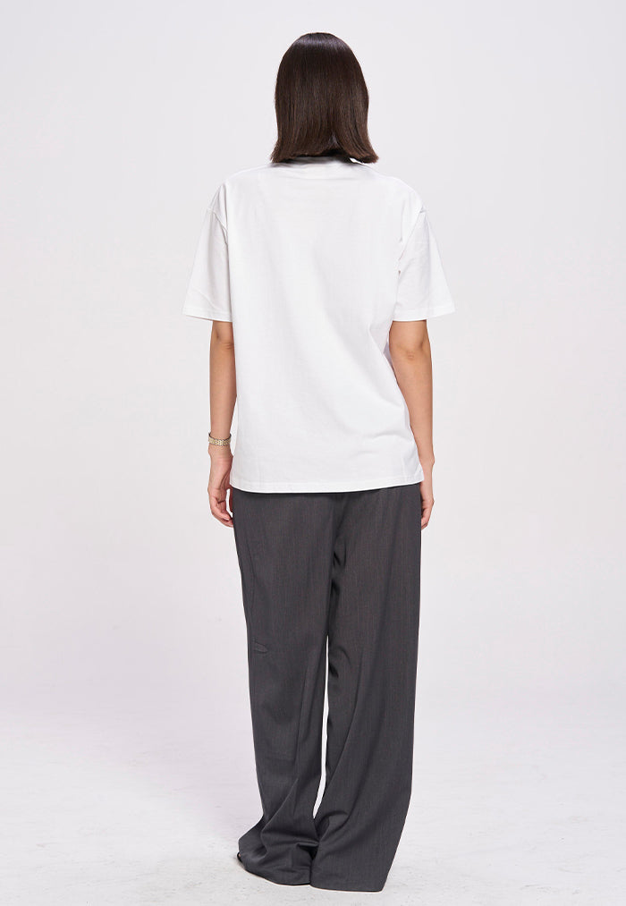 Maku the Label Leopard Starkini Oversize Tee - White
