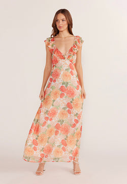 MINKPINK Aida Frill Maxi Dress