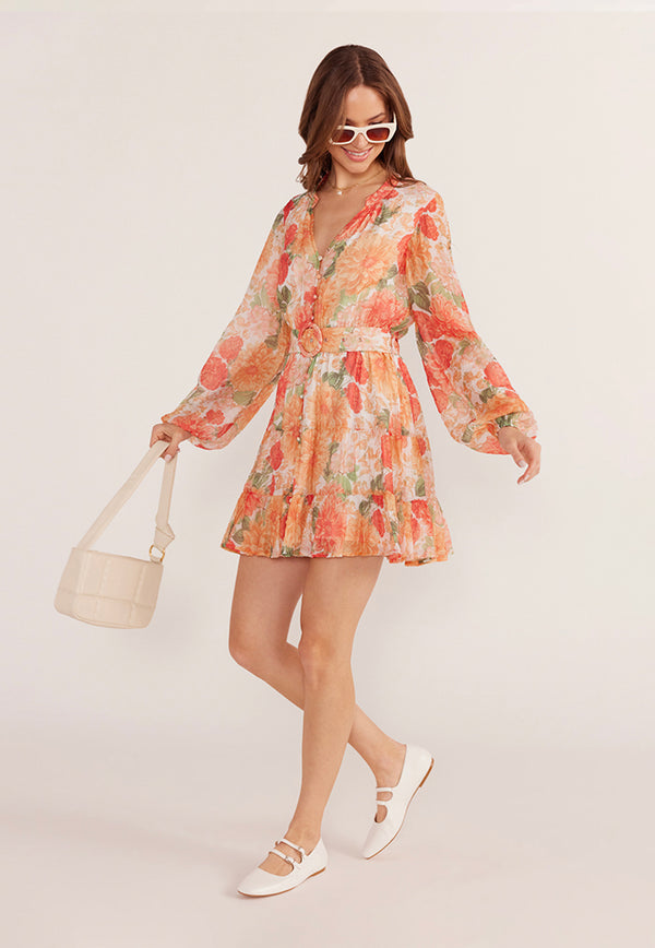 MINKPINK Aida Long Sleeve Mini Dress