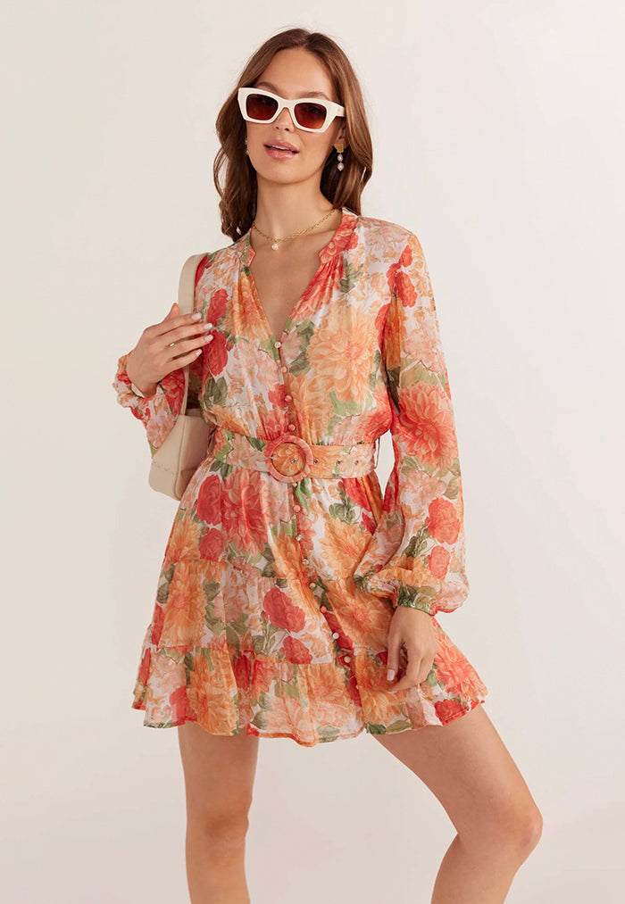 MINKPINK Aida Long Sleeve Mini Dress