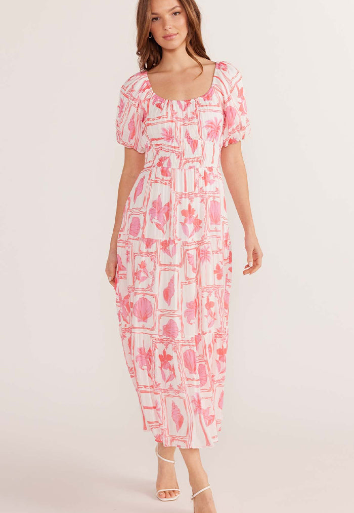 MINKPINK Bria Puff Sleeve Midi Dress