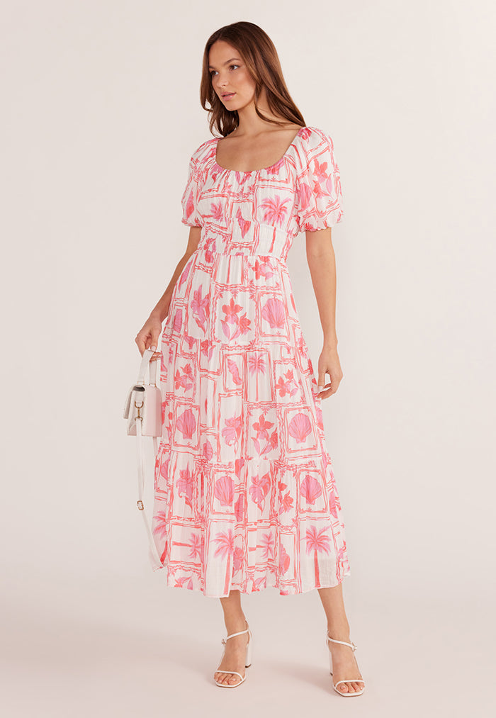 MINKPINK Bria Puff Sleeve Midi Dress