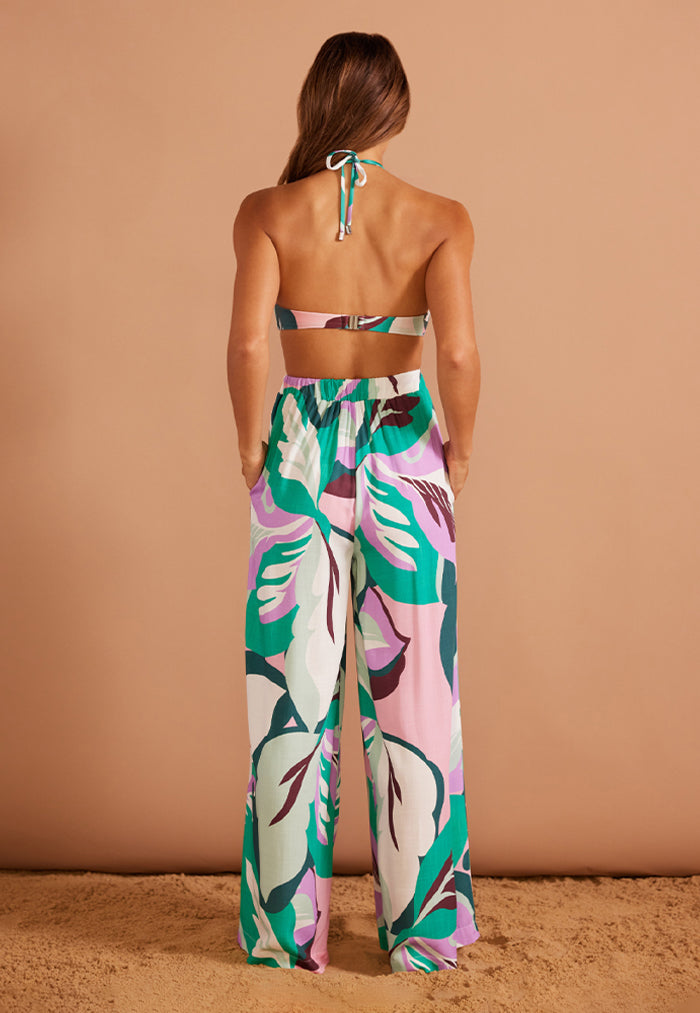 MINKPINK Brisa Marina Drawstring Palazzo Pants